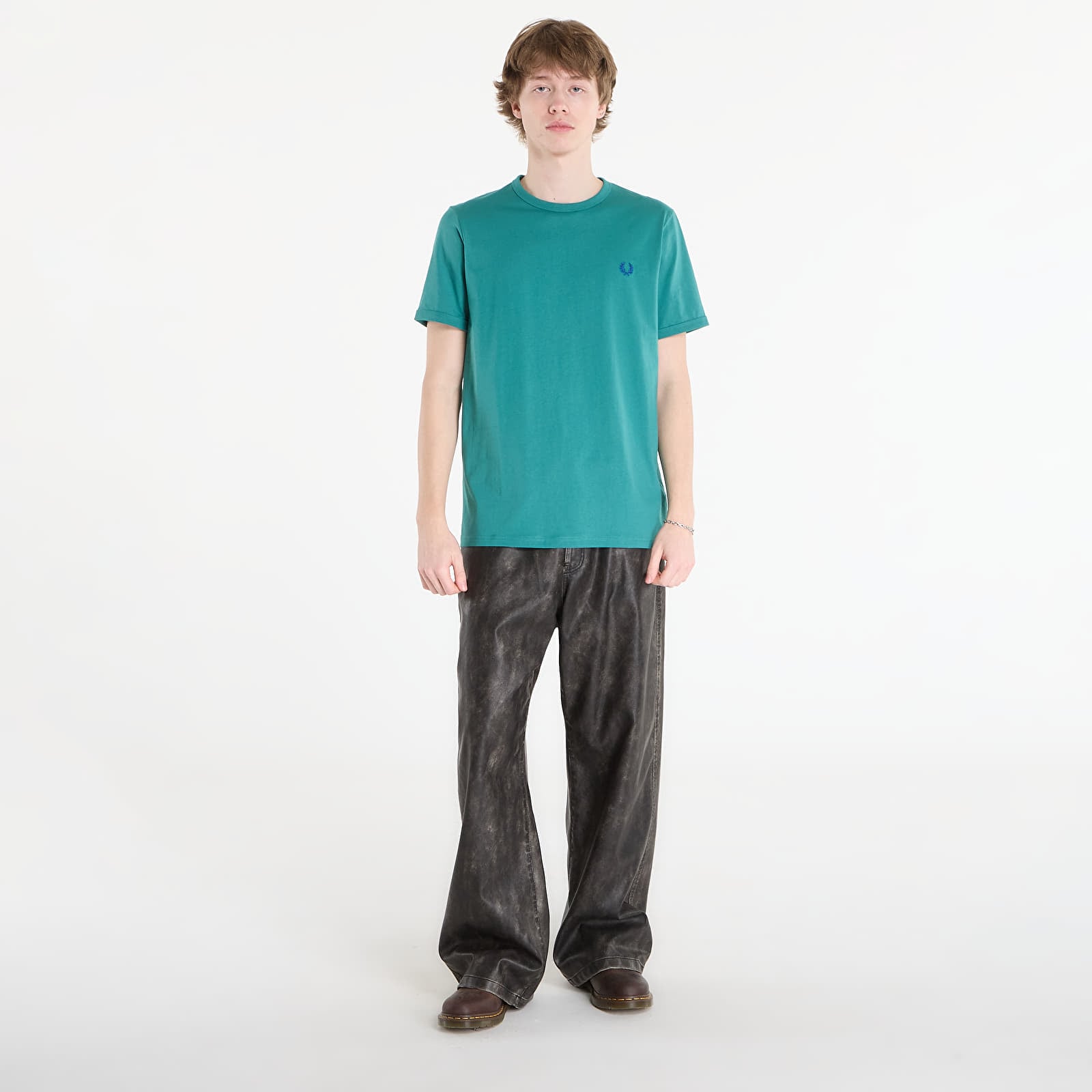 Magliette da uomo FRED PERRY Ringer T-Shirt Deep Mint
