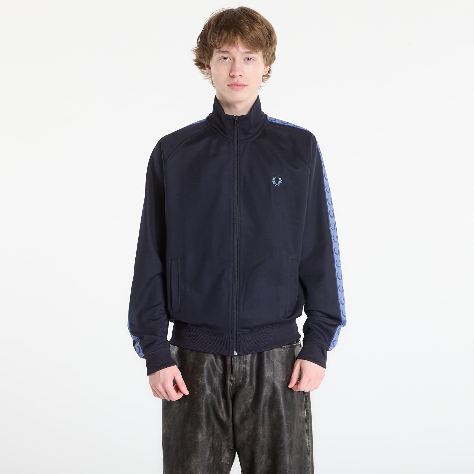 Суитшърт FRED PERRY Contrast Tape Track Jacket Nvy/ Acebl/ Tnsbl S