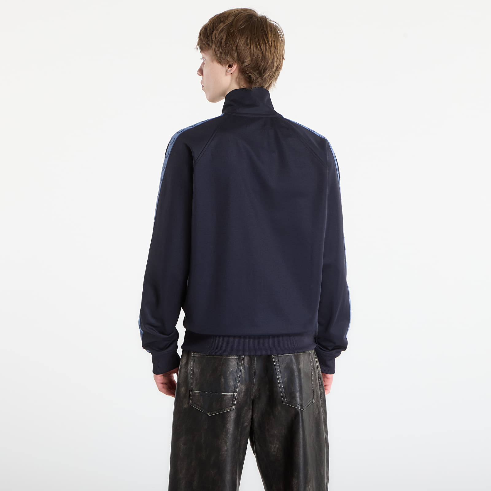 Sweatshirts för män FRED PERRY Contrast Tape Track Jacket Nvy/ Acebl/ Tnsbl