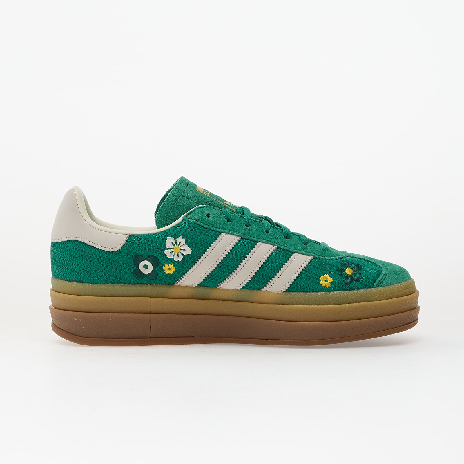 Moteriški sportiniai bateliai ir avalynė adidas Gazelle Bold Bold Green/ Off White/ Eqt Yellow