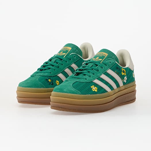adidas Gazelle Bold Bold Green/ Off White/ Eqt Yellow | Queens