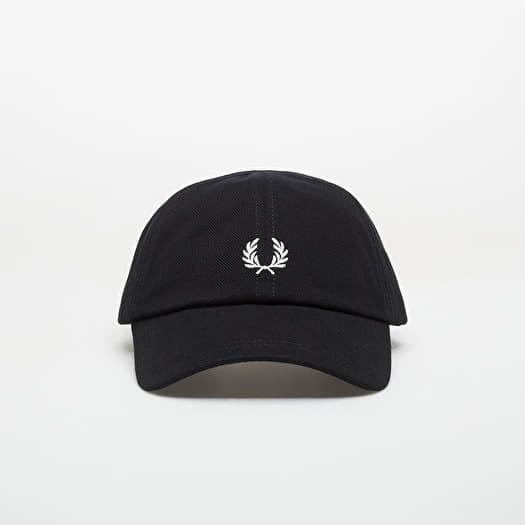 Kepurė FRED PERRY Pique Classic Cap Black/ Snowwhite