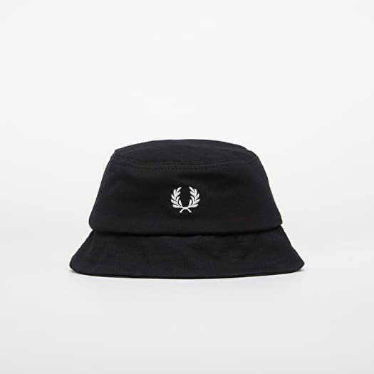 Skrybėlė FRED PERRY Pique Bucket Hat Black/ Snowwhite