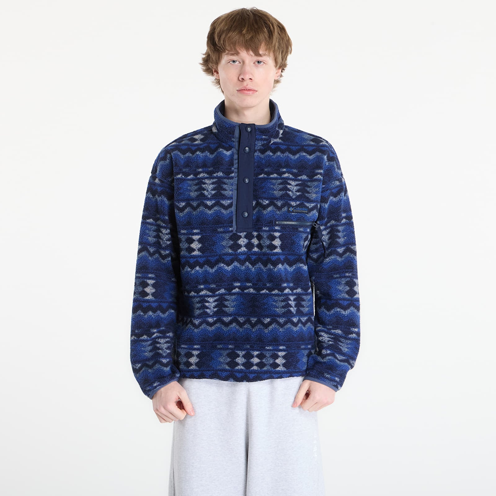 Sweatshirt Columbia Helvetia™ Half Snap Fleece With Print Mountain Blue/ Retrotree M