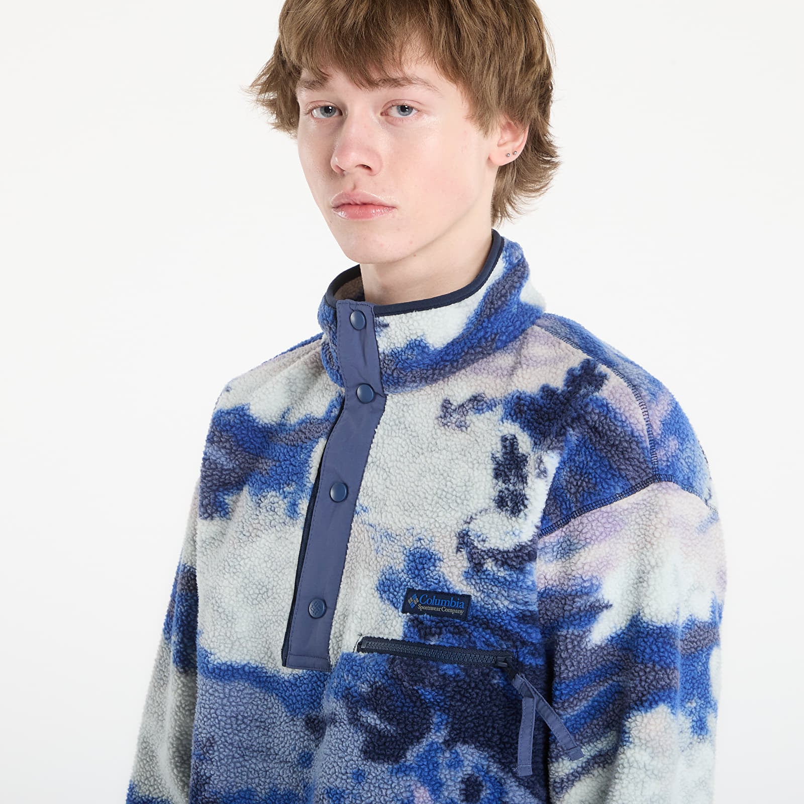 Meeste kampsunid Columbia Helvetia™ Half Snap Fleece With Print Collegiate Navy/ Dreaming