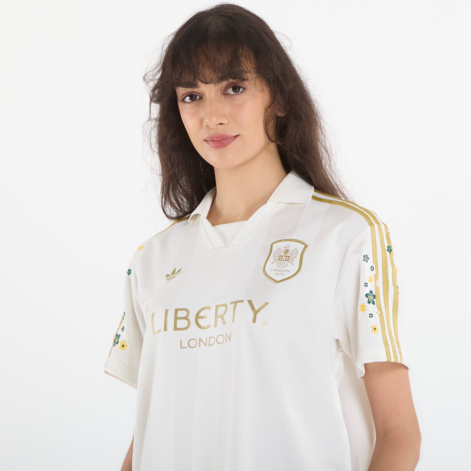 T-särgid adidas X Liberty London Jersey Off White/ Ice Purple