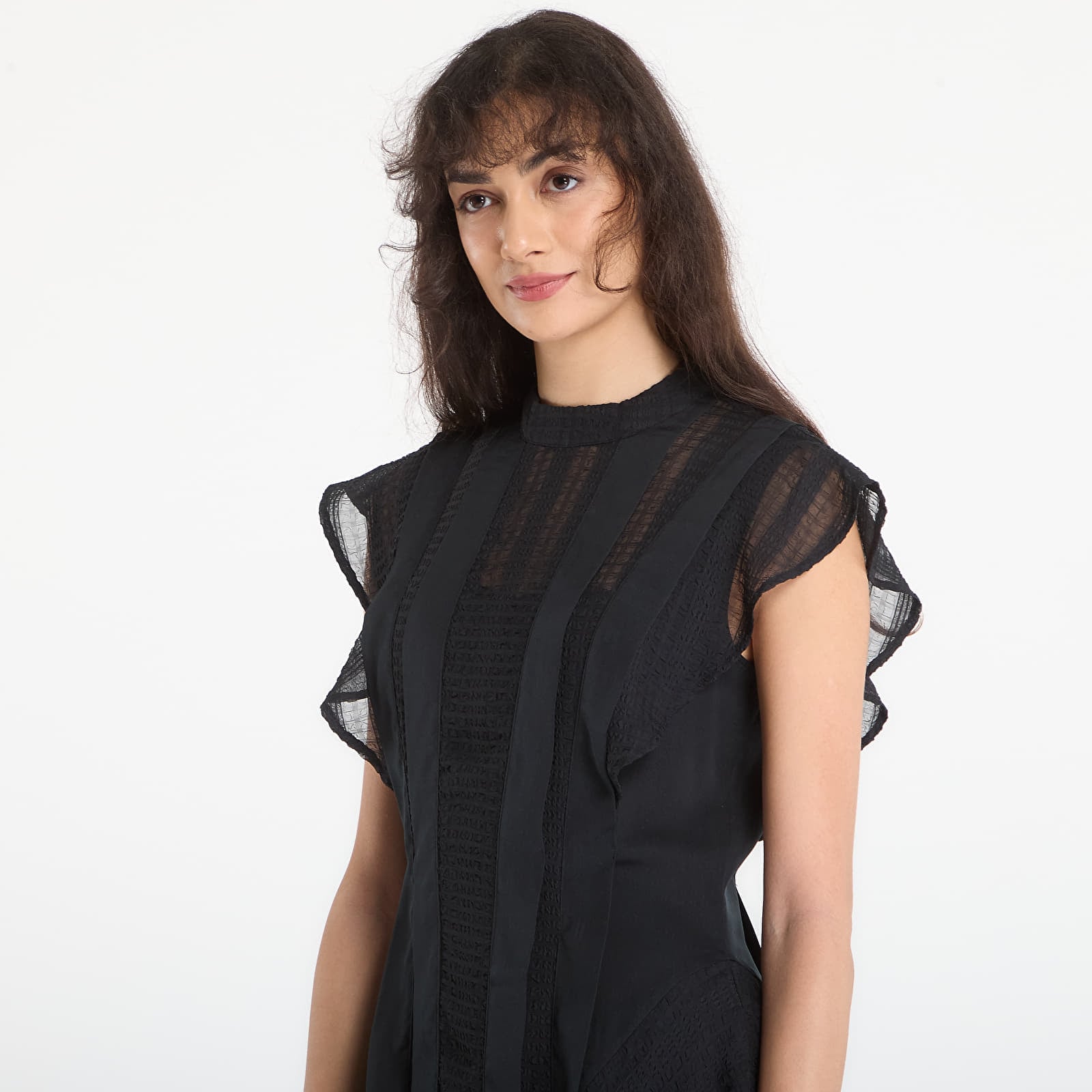 Dámske šaty AllSaints Fleur Texture Dress Black