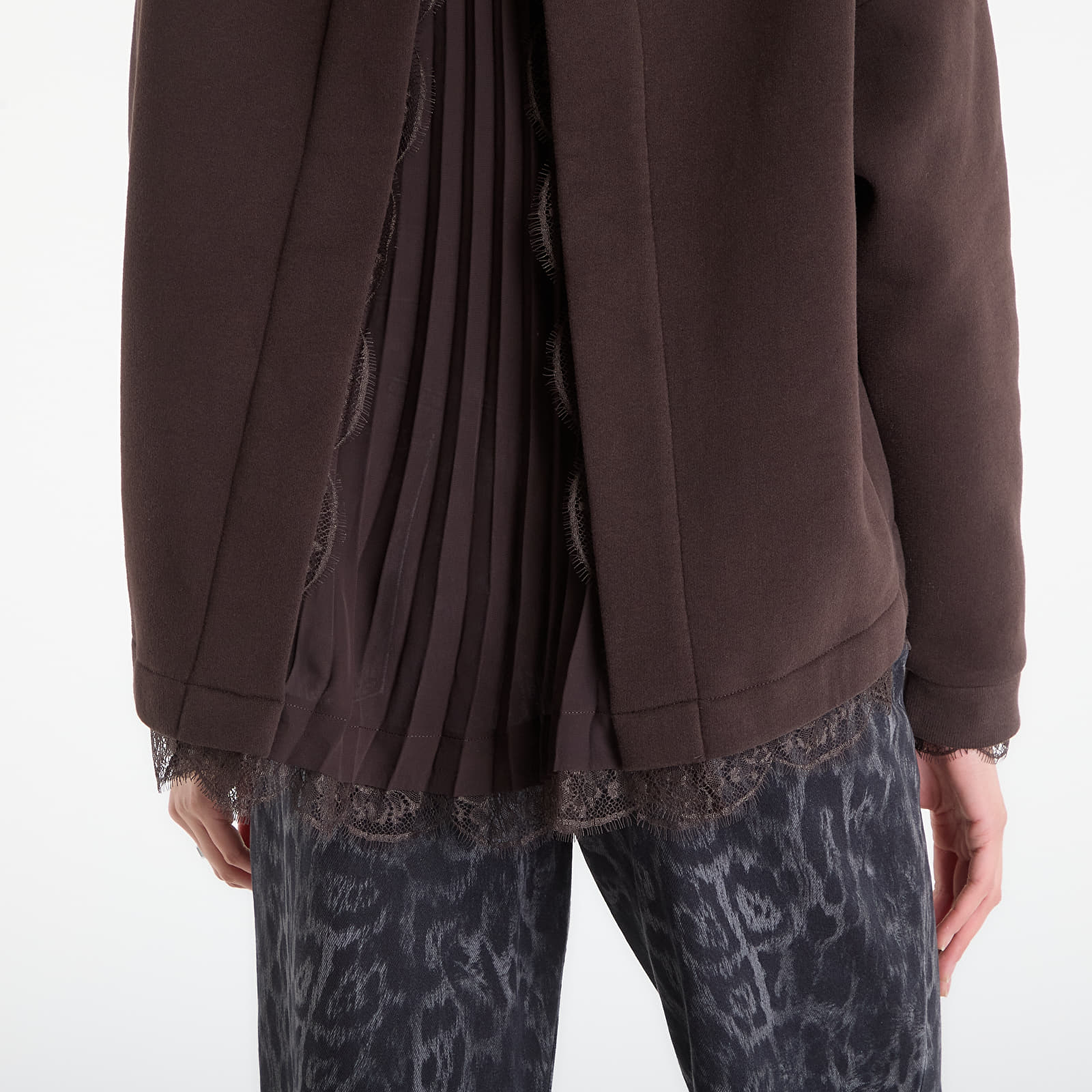 Sweatshirts AllSaints Nia Lace Hoody Bottle Brown