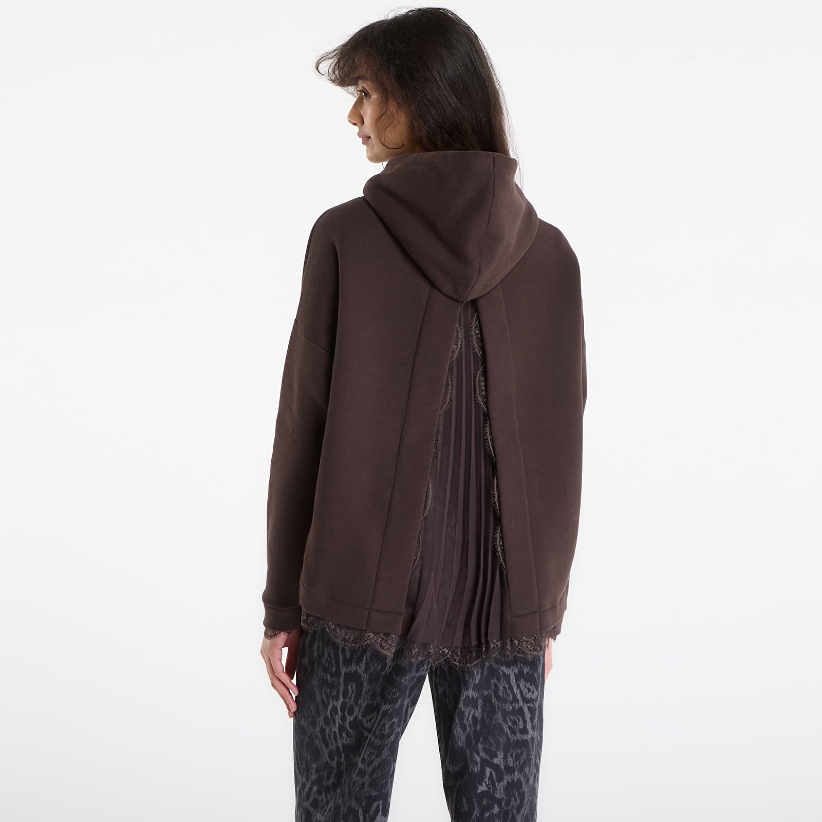 Sweatshirts AllSaints Nia Lace Hoody Bottle Brown