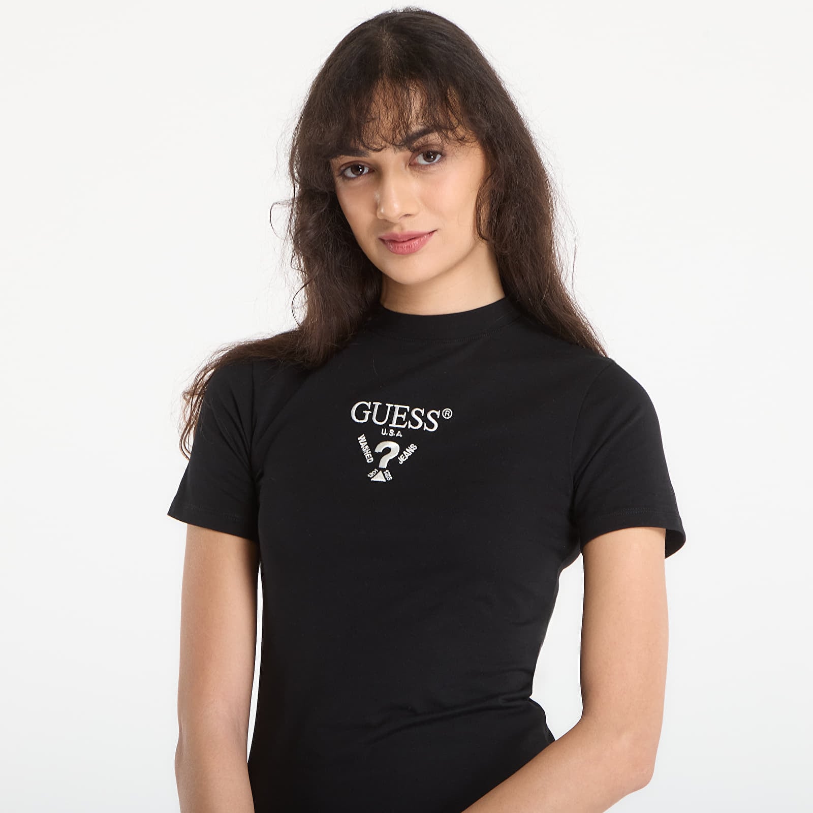 Šaty GUESS Colette Jersey Dress Black/ Salt Multi