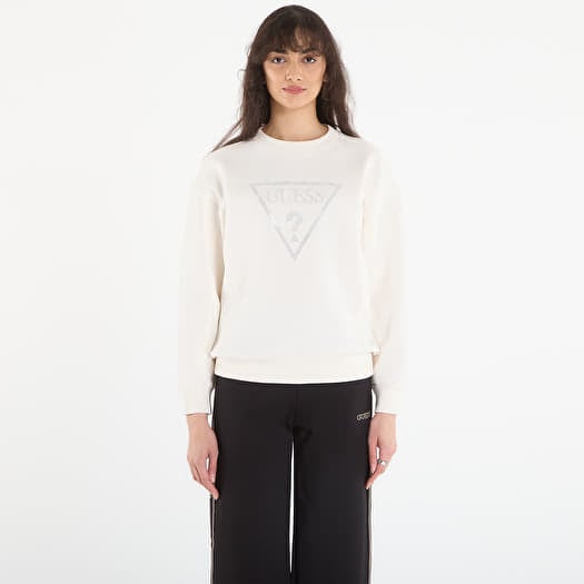 Суитшърт Guess Jeans Cn Triangle Studs Sweatshirt Cream White