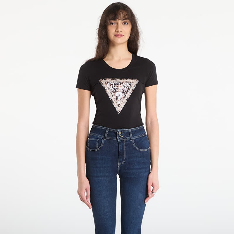 T-paita GUESS Ss Cn Leo Triangle Tee Jet Black