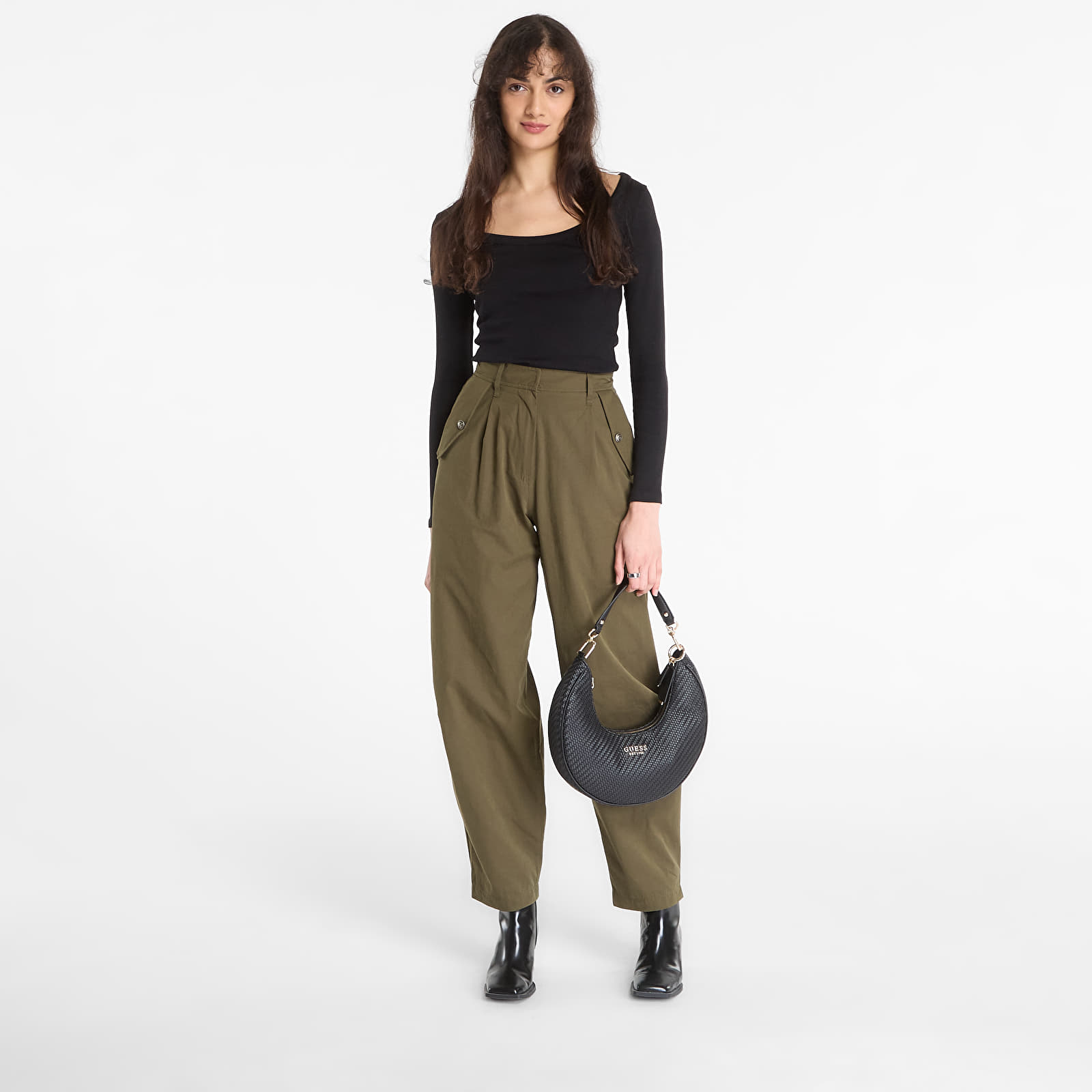 Pantalon Guess Jeans Denise Carrot Leg Pant Olive Morning