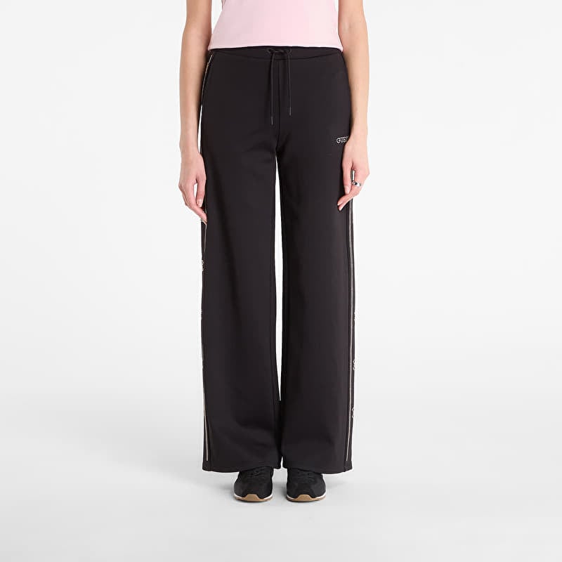 Tepláky GUESS Octavia Wide Leg Pants Jet Black