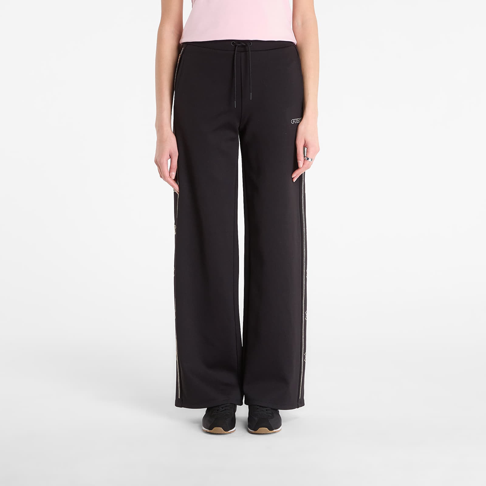 Joggingbukser GUESS Octavia Wide Leg Pants Jet Black
