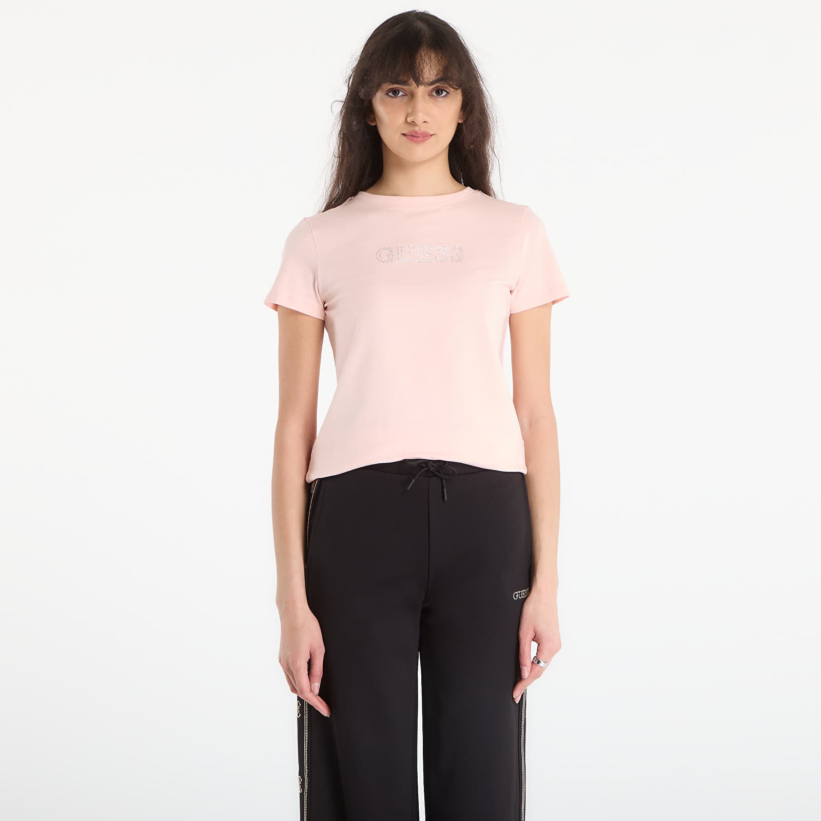 T-Shirts GUESS Briana Ss T-Shirt Pink Good Vibes