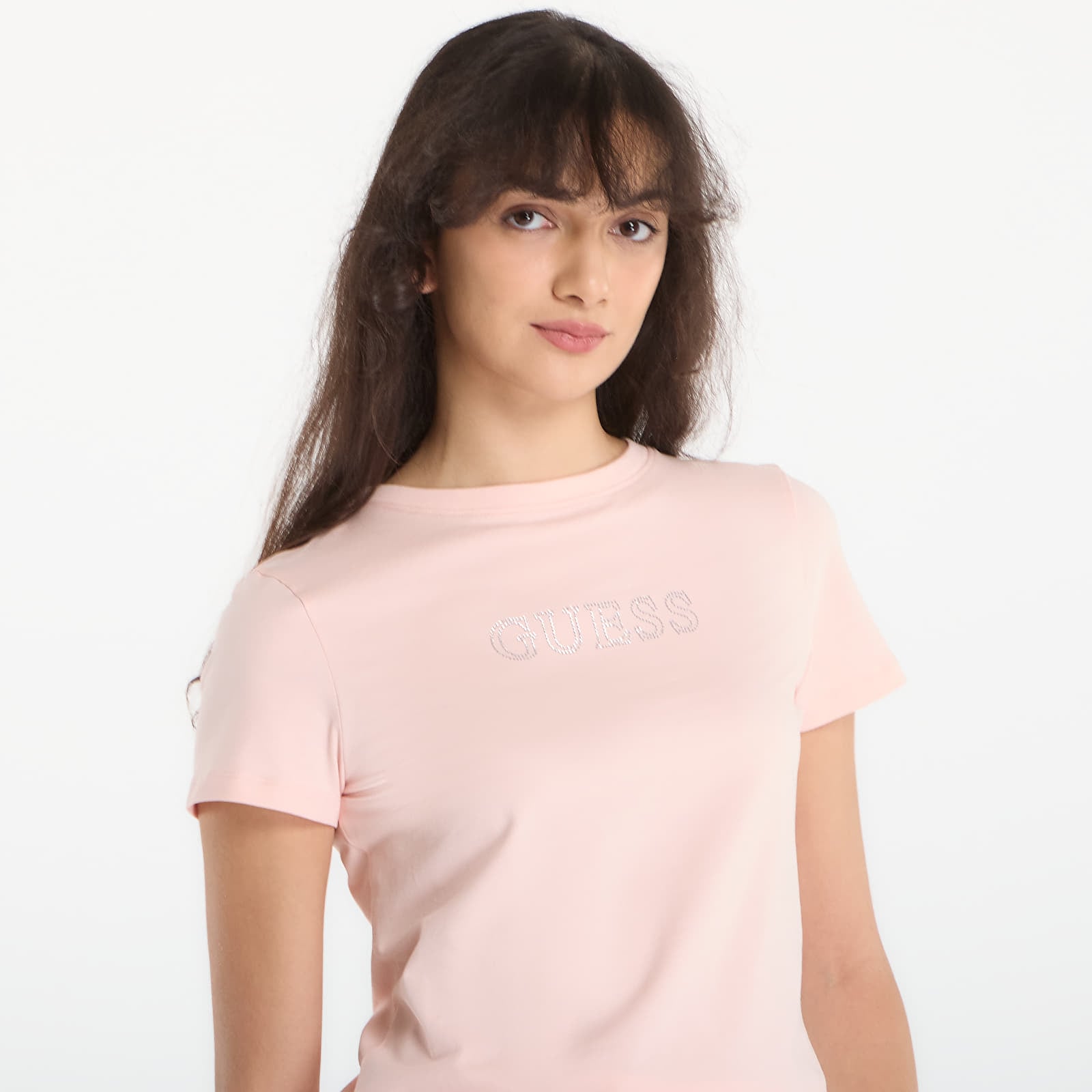 T-Shirts GUESS Briana Ss T-Shirt Pink Good Vibes