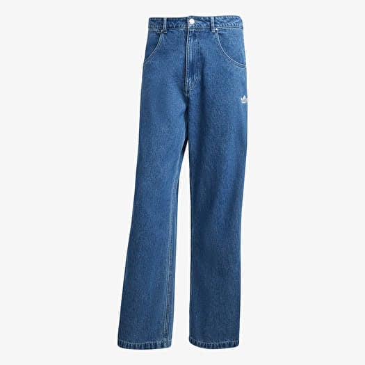 adidas Firebird Adicolor Denim Pants Medium Blue Denim | Queens