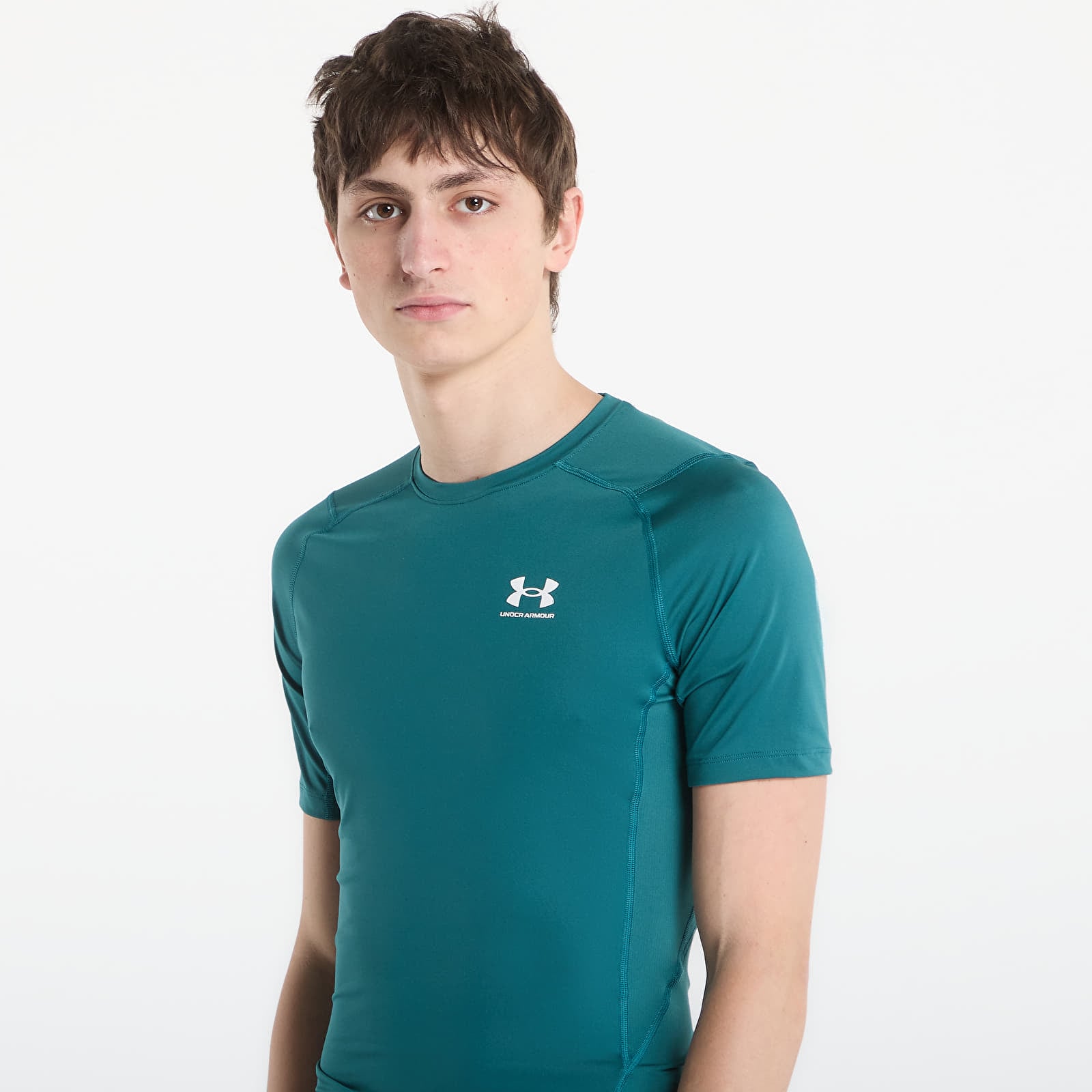 Férfi pólok Under Armour HG Armour Comp SS Tee Green