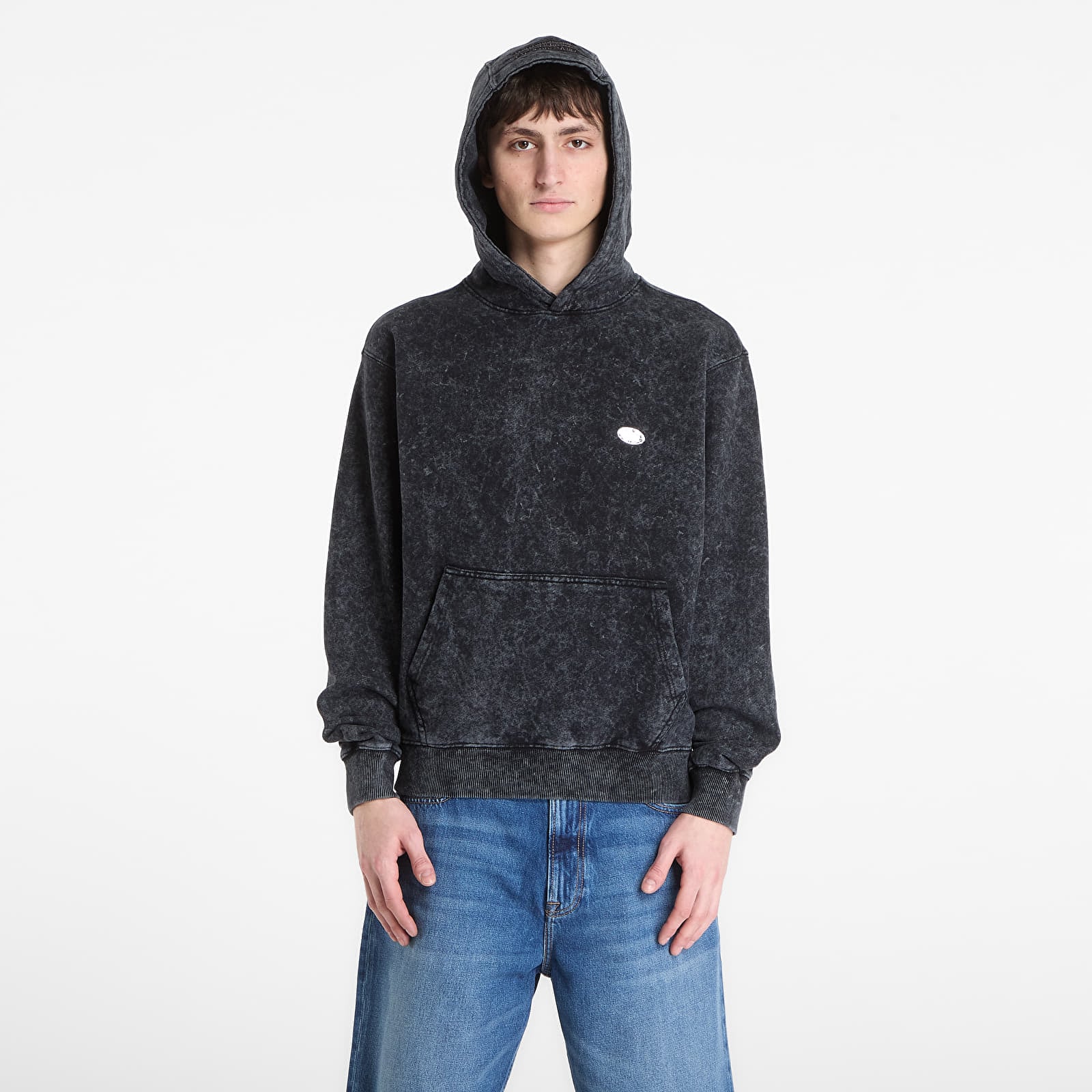 Meeste kampsunid Alpha Industries World Embroidery Hoodie Unisex Black