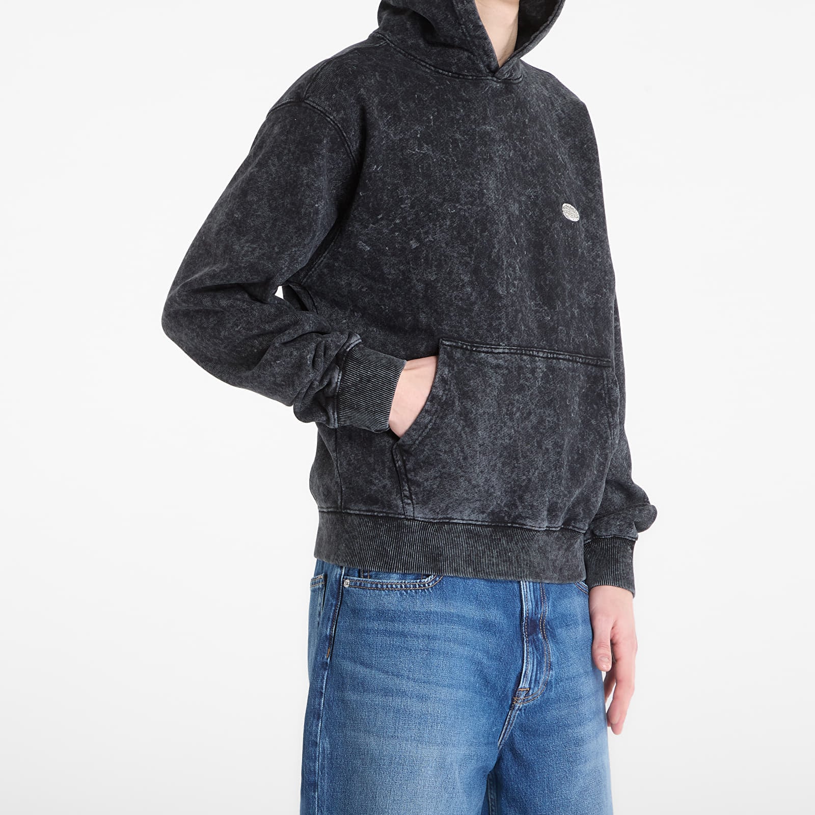 Meeste kampsunid Alpha Industries World Embroidery Hoodie Unisex Black