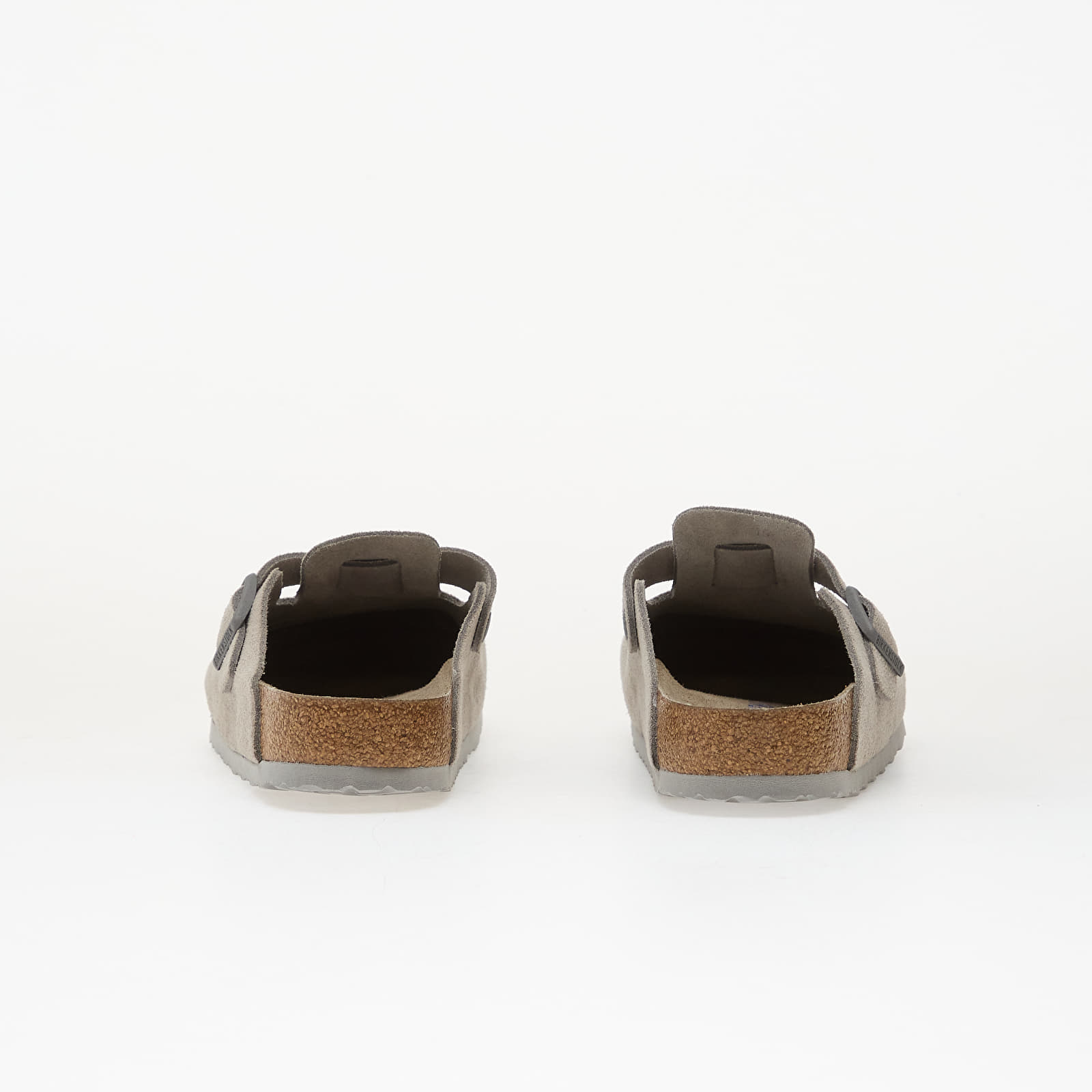 Men's sneakers and shoes Birkenstock Boston Soft Footbed Suede Leather Unisex Stone Coin