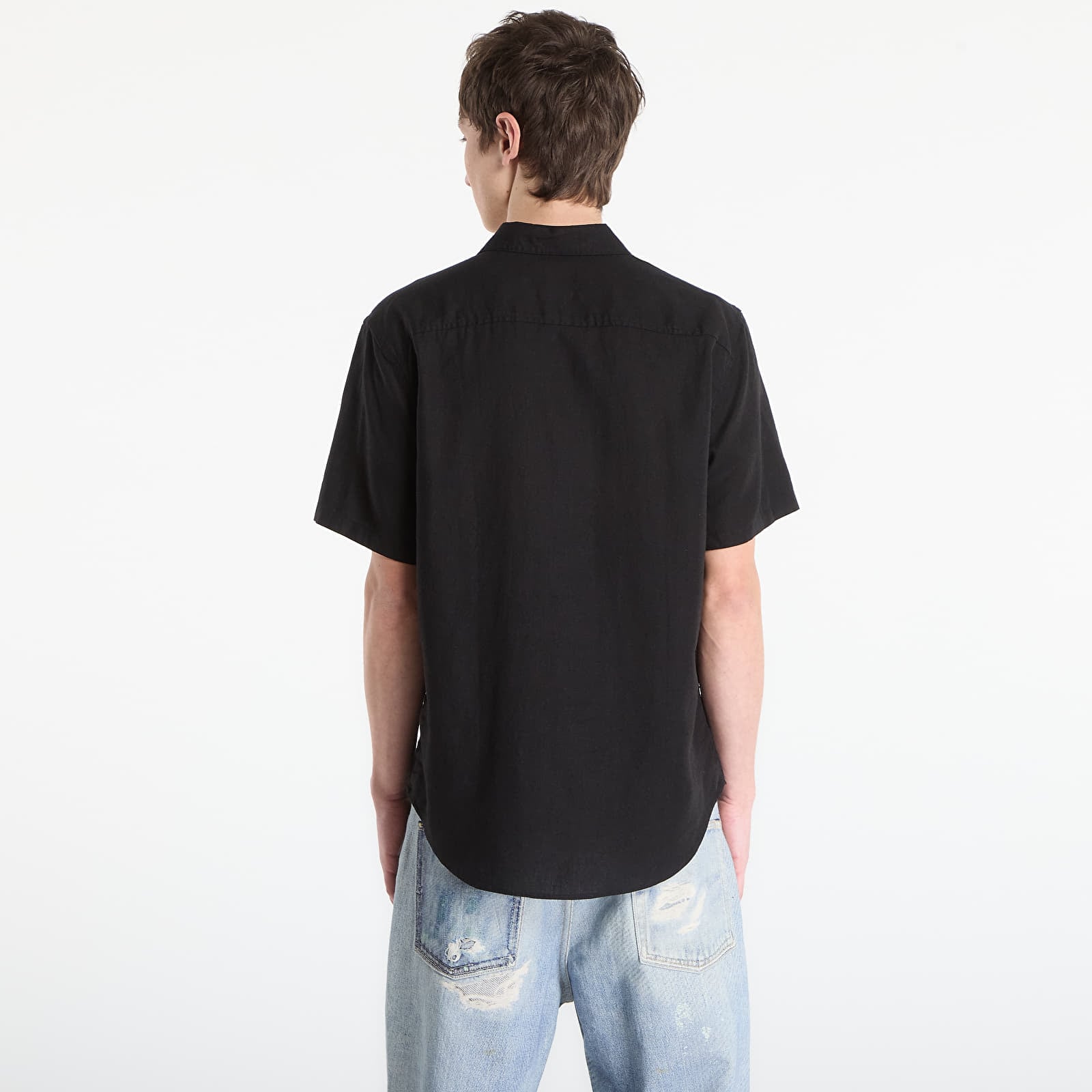 Meeste särgid Calvin Klein Jeans Ss Solid Causal Line Shirt Black