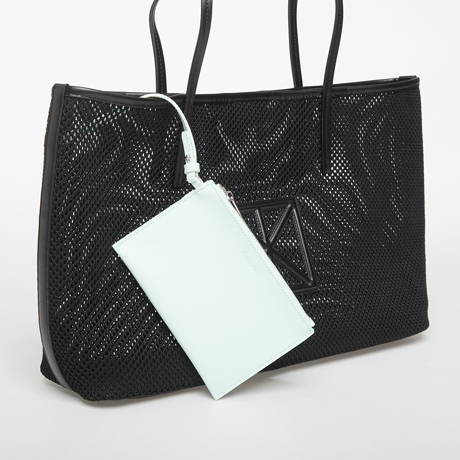 Borse Calvin Klein Emblem Mesh Tote Black