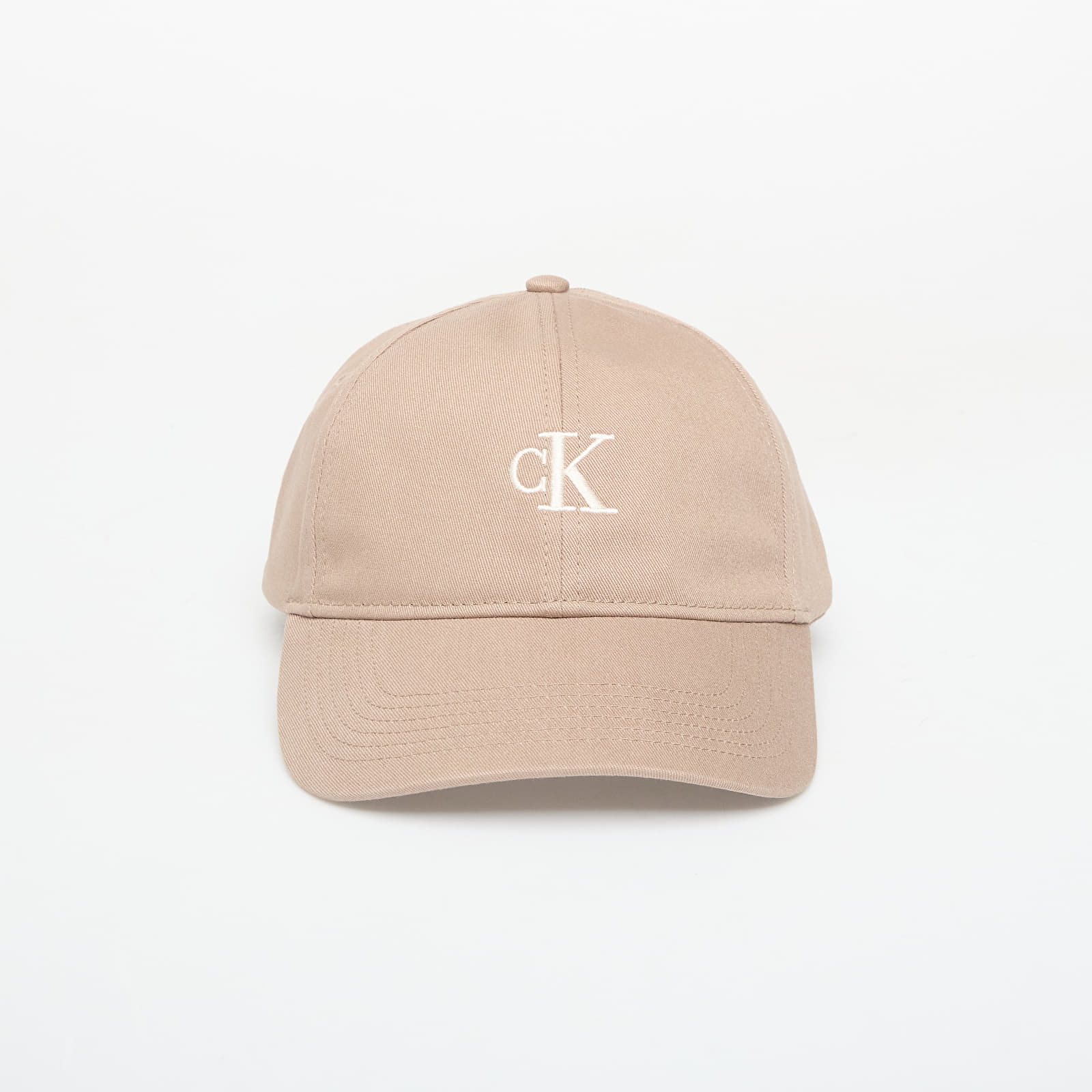 Hætter Calvin Klein Monogram Embroidery Baseball Cap Desert Taupe/ Contrast Logo
