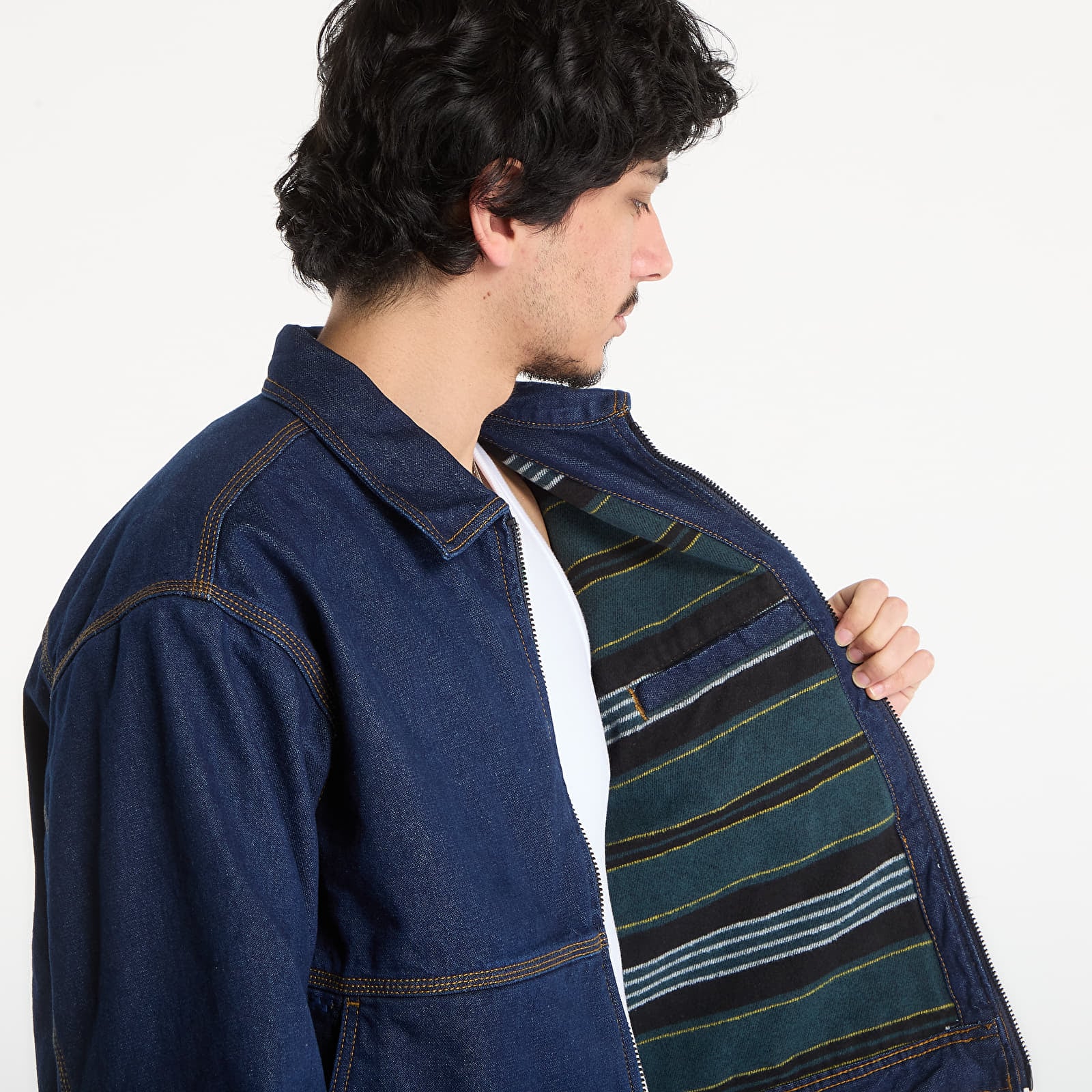 Vīriešu jakas Vans Denim Station Jacket Dark Indigo