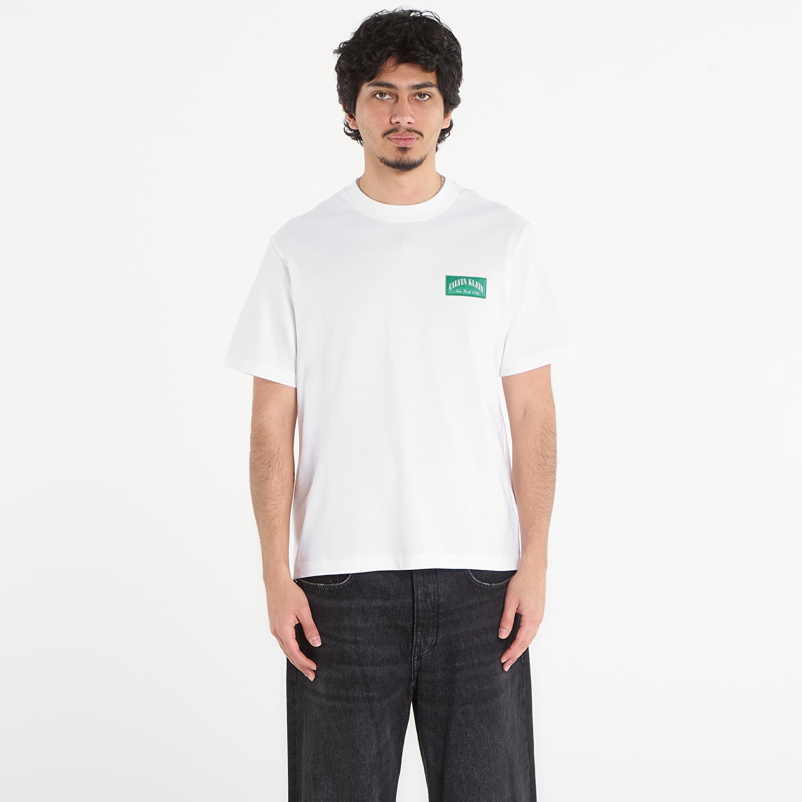 T-shirt Calvin Klein Jeans Ss 20S Easy Collegiate Tee White M
