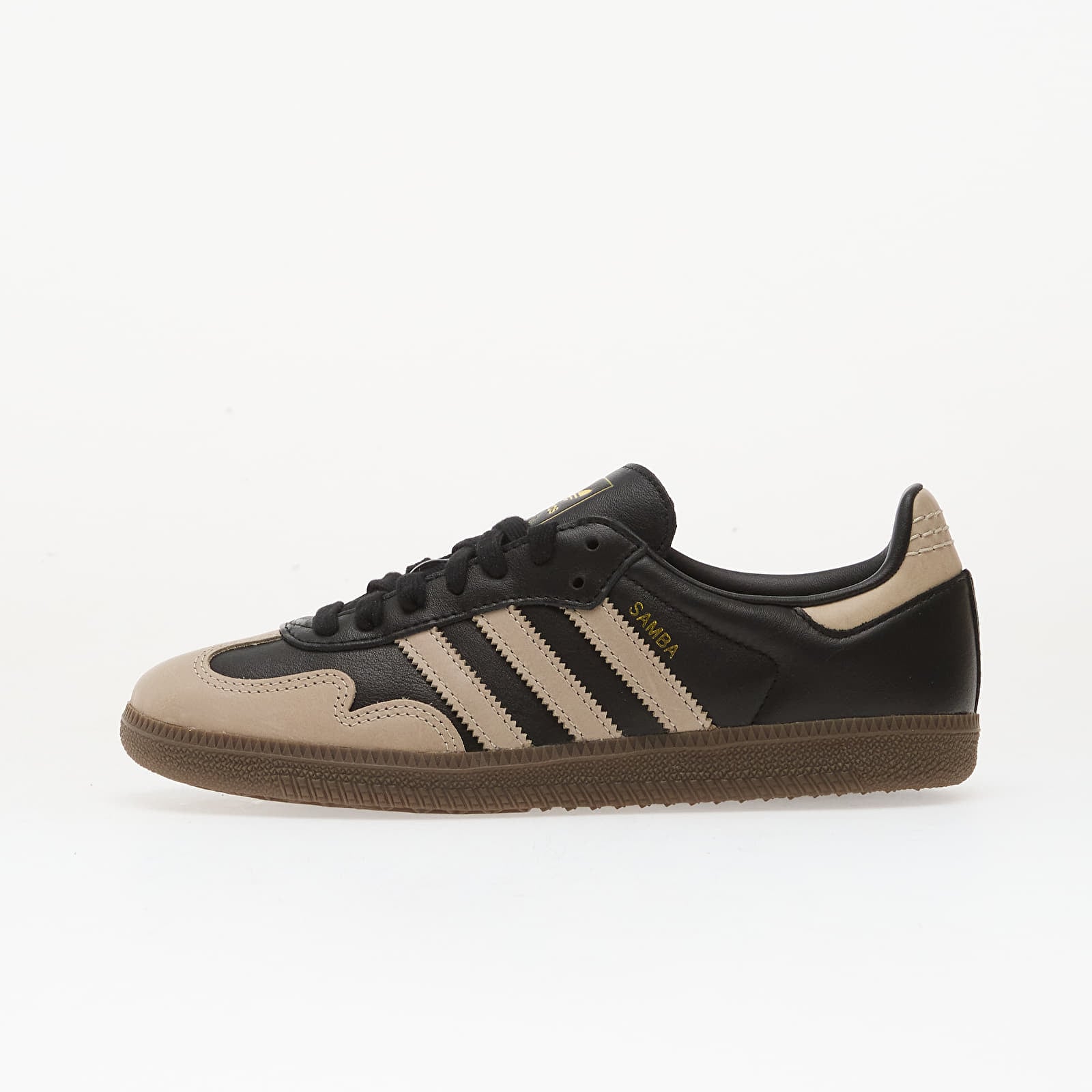 Sieviešu kedas un apavi adidas Samba Og W Core Black/ Wonder Beige/ Gold Metallic