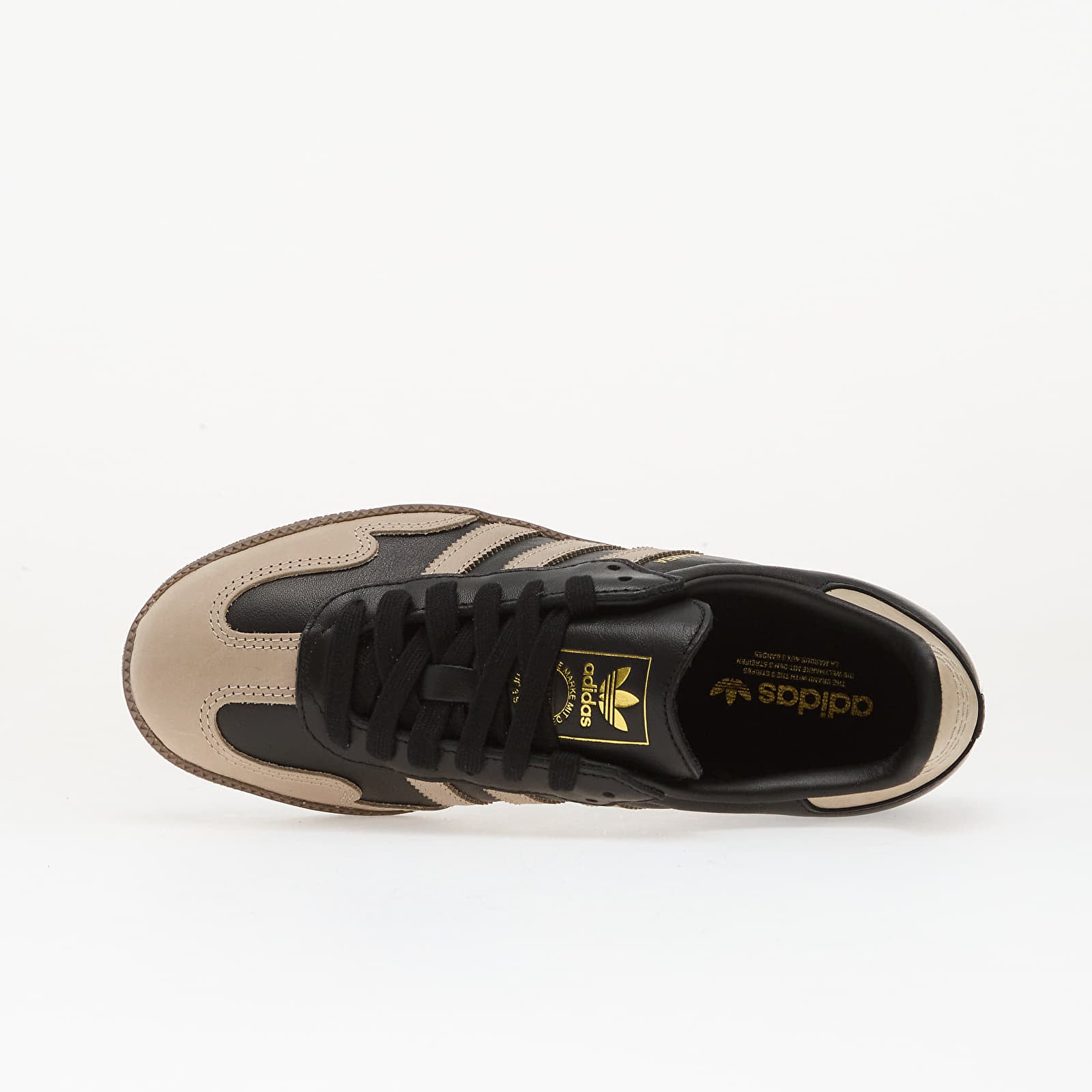 Sieviešu kedas un apavi adidas Samba Og W Core Black/ Wonder Beige/ Gold Metallic