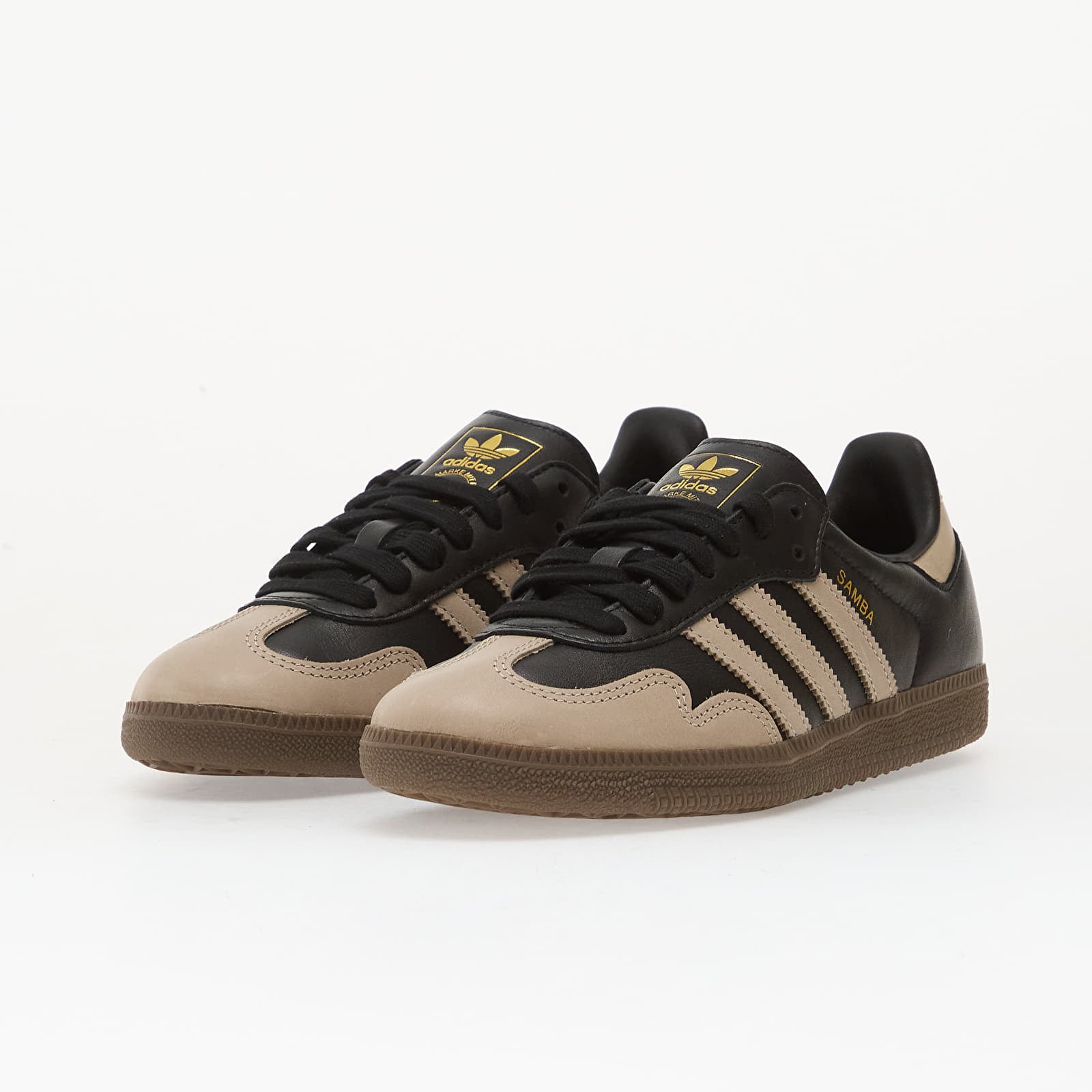 Sieviešu kedas un apavi adidas Samba Og W Core Black/ Wonder Beige/ Gold Metallic