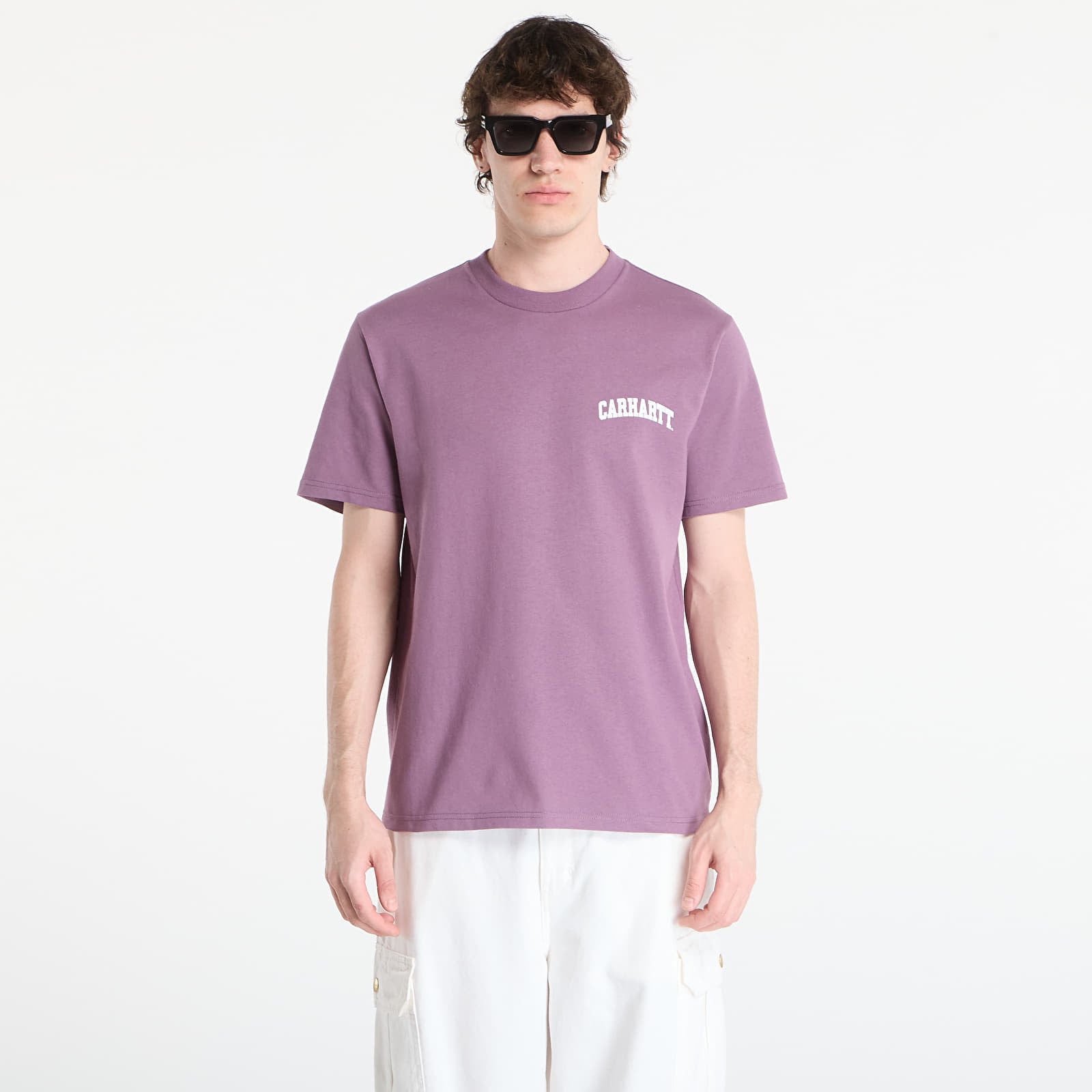 Tričká Carhartt WIP S/S University Script T-Shirt UNISEX Phlox/ White