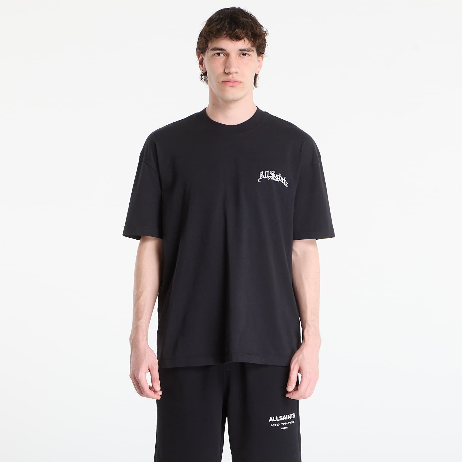 Тениска AllSaints Descent SS Crew Tshirt Washed Black S