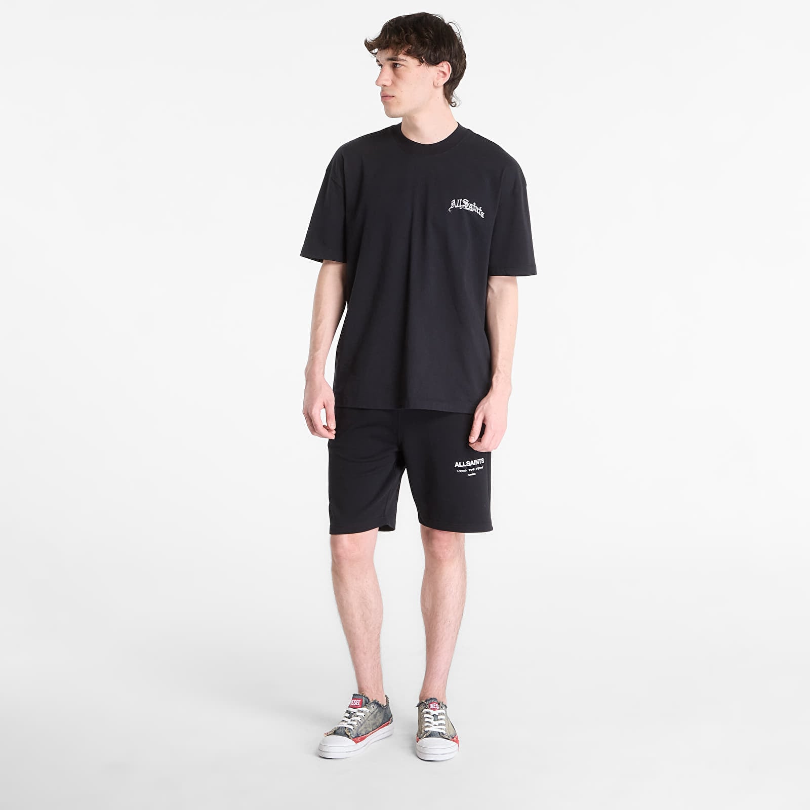 Oblečenie AllSaints Descent SS Crew Tshirt Washed Black