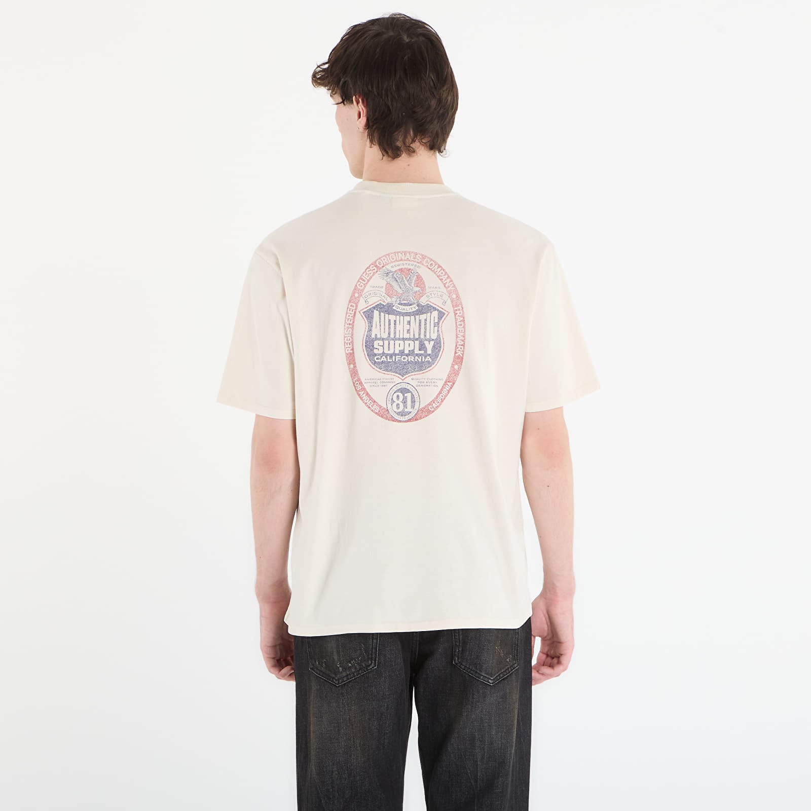 Tričká Guess Jeans Authentic Supply Beige