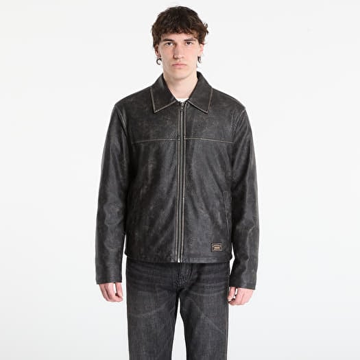 Jacke Guess Jeans Pu Leather Jacket Jet Black