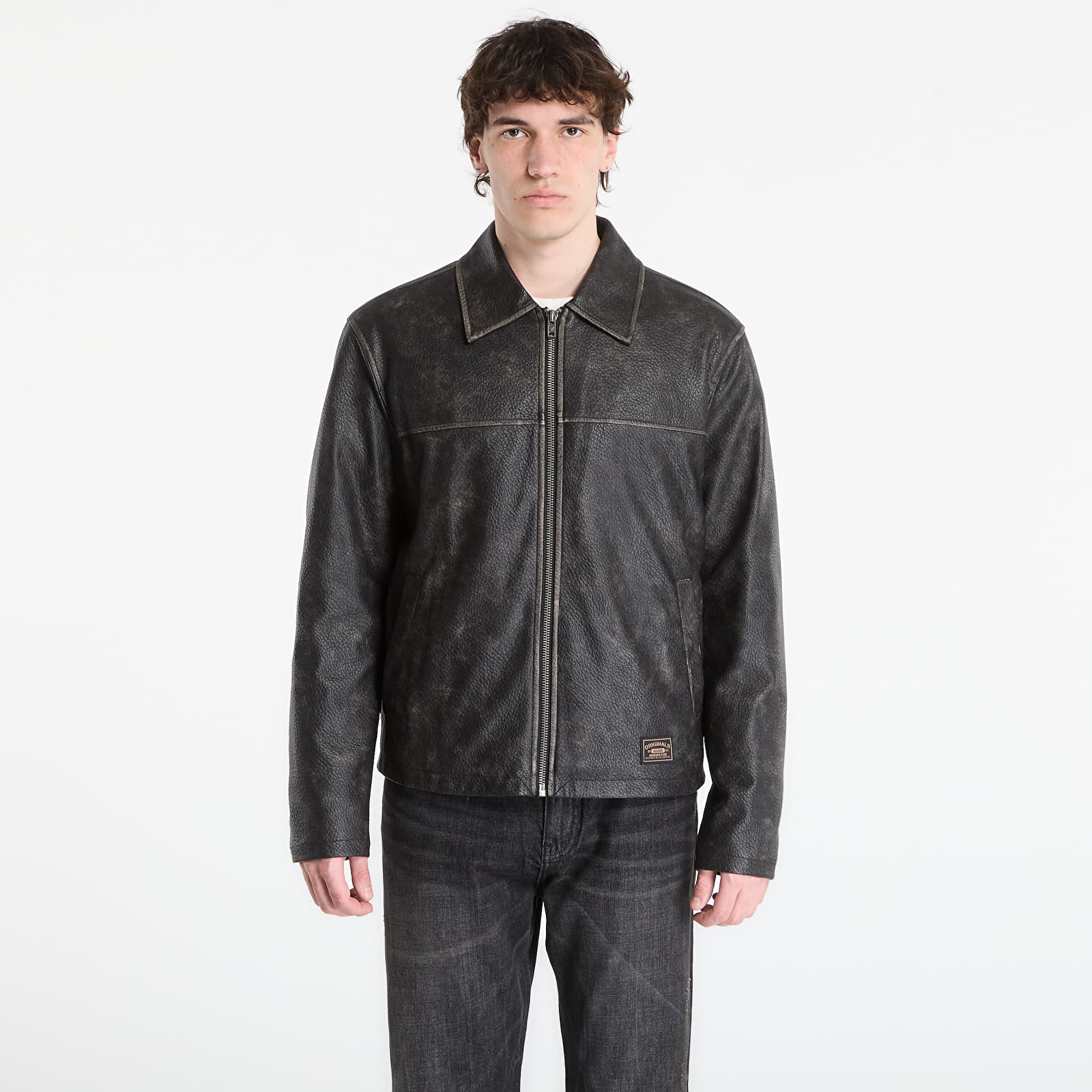 Joped Guess Jeans Pu Leather Jacket Jet Black