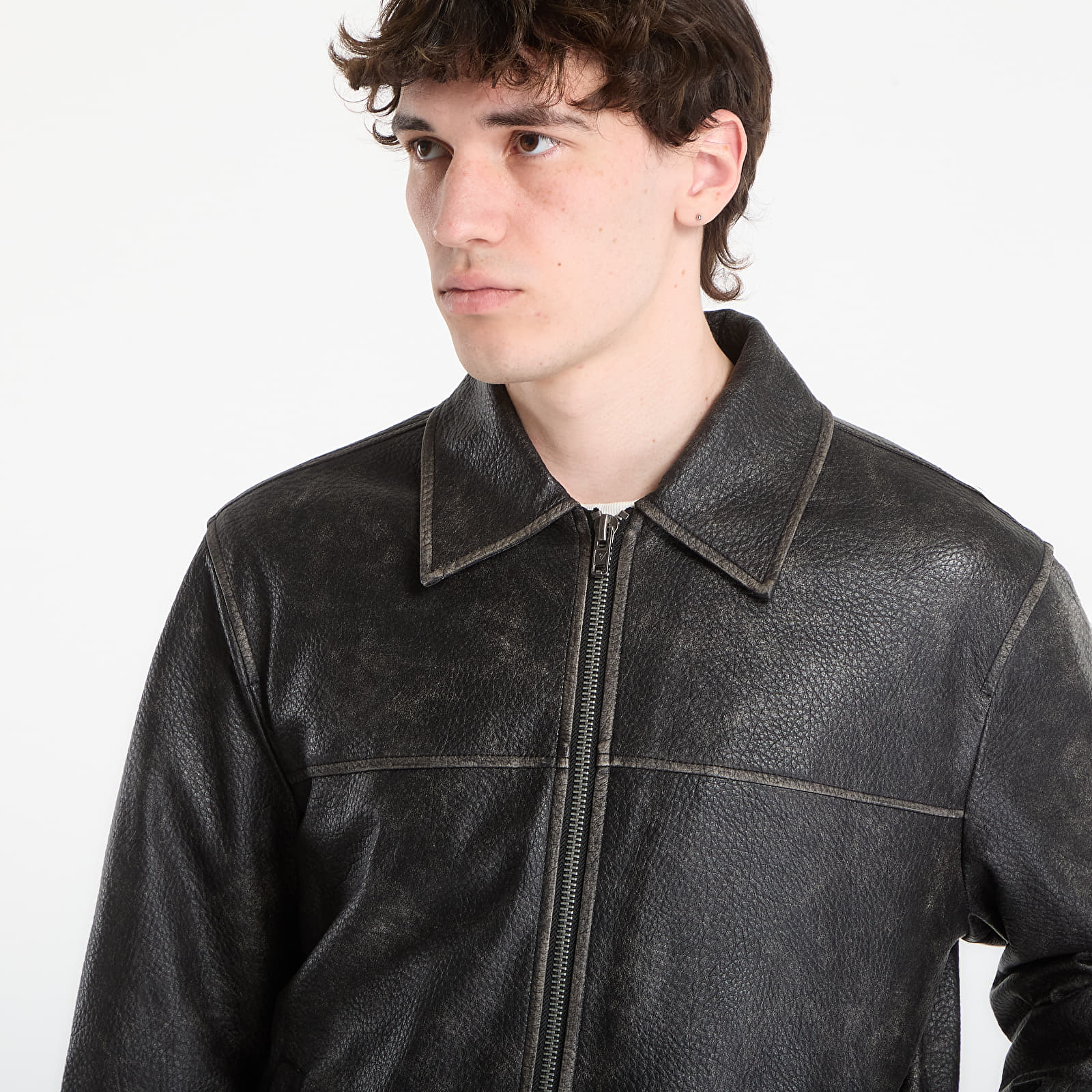 Joped Guess Jeans Pu Leather Jacket Jet Black