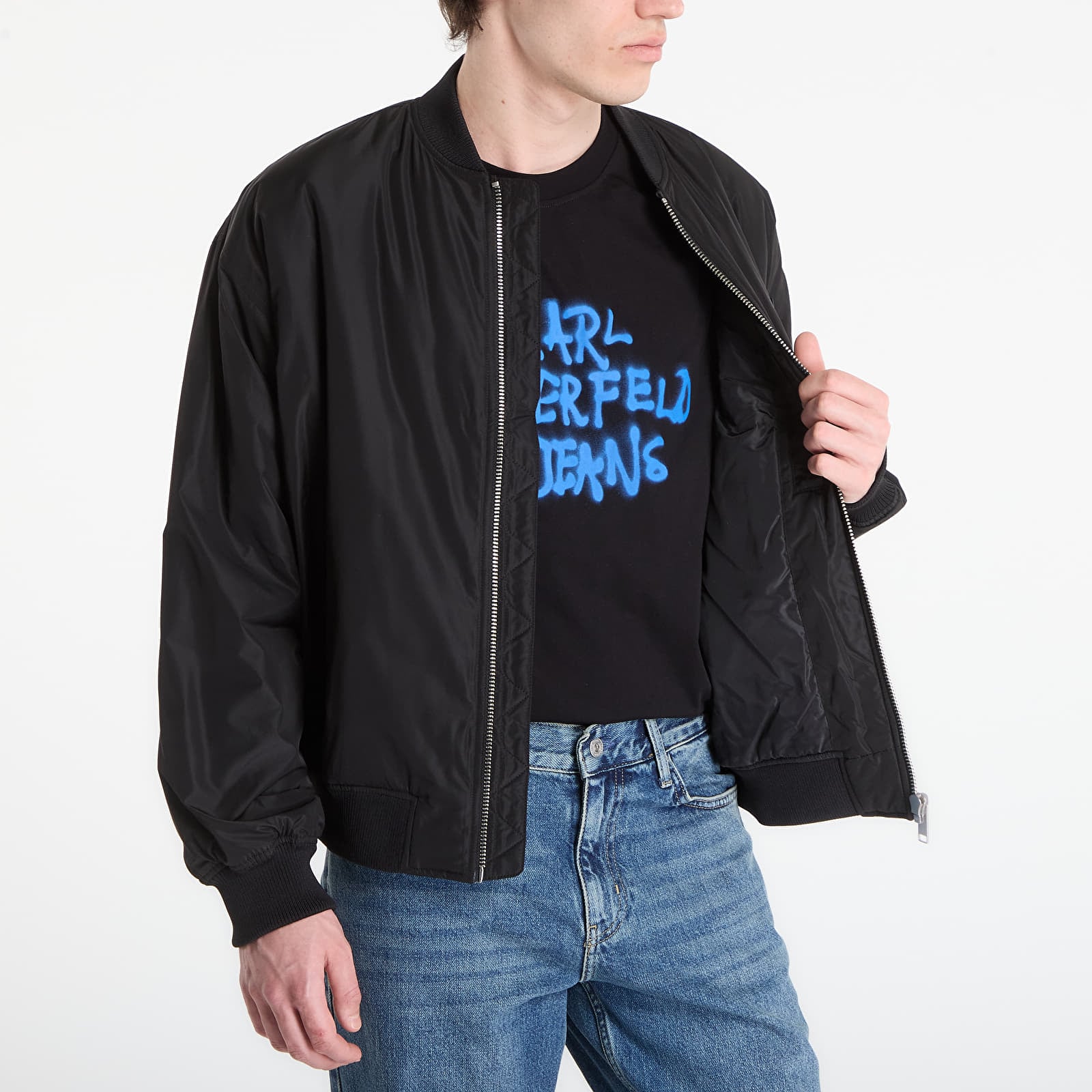 Joped Karl Lagerfeld Jeans Bomber Jacket Black