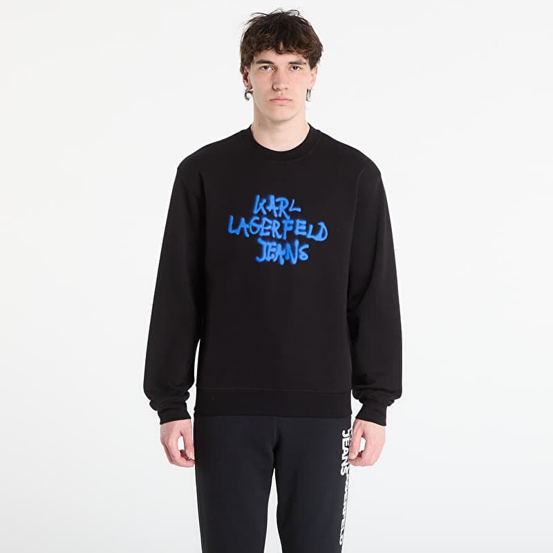 Kampsun Karl Lagerfeld Jeans Reg Graffiti Sweat Black
