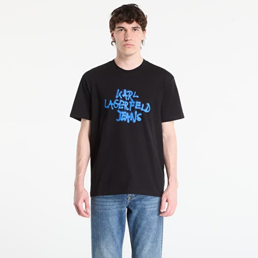 Karl Lagerfeld Jeans Reg Ss Graffiti Tee Black