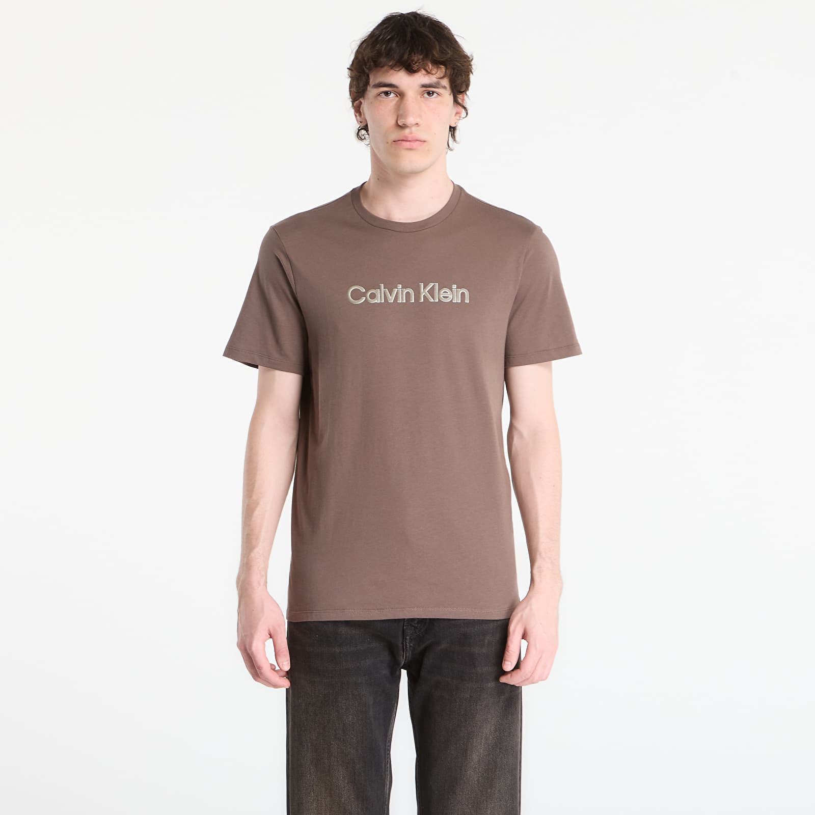 T-shirts Calvin Klein 30S Eu Wholesale Sportswear Graphic Tee Warm Oak