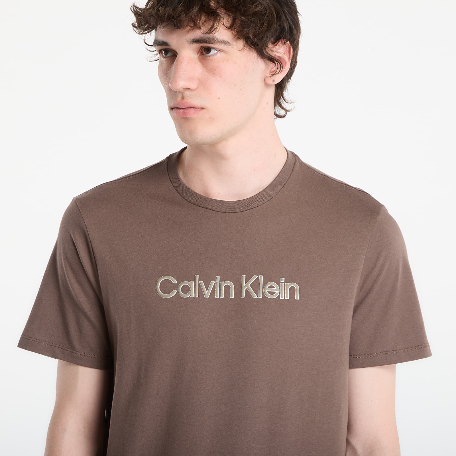T-shirts Calvin Klein 30S Eu Wholesale Sportswear Graphic Tee Warm Oak