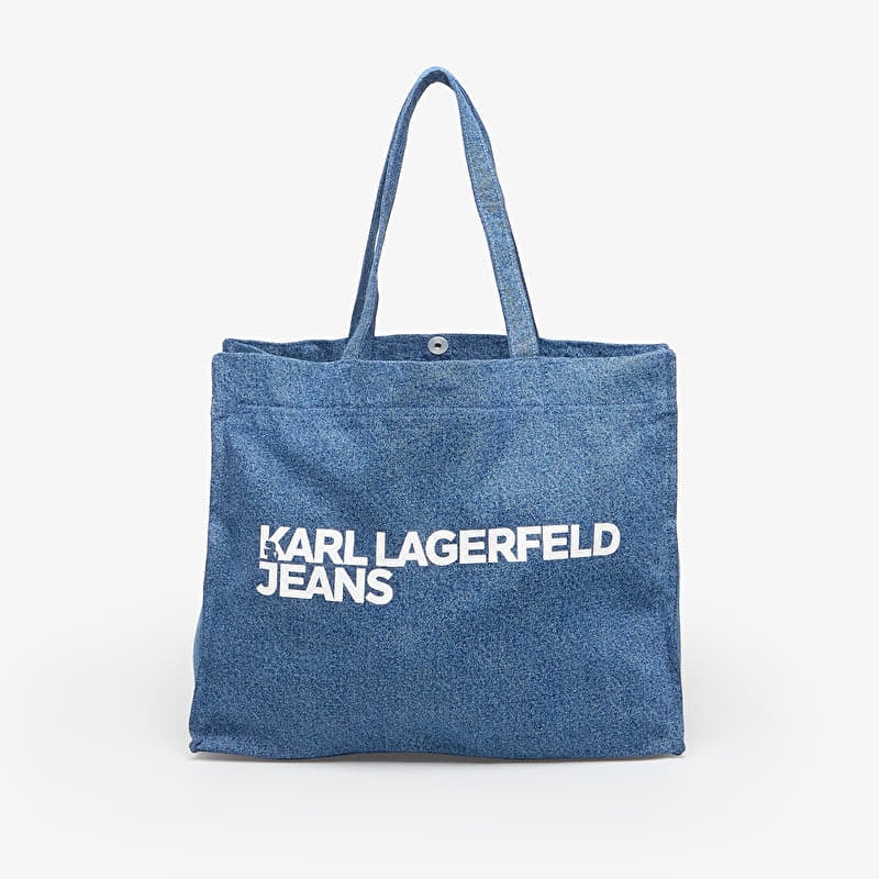 Karl Lagerfeld Jeans Ew Logo Shopper Denim Washed Mid Blue