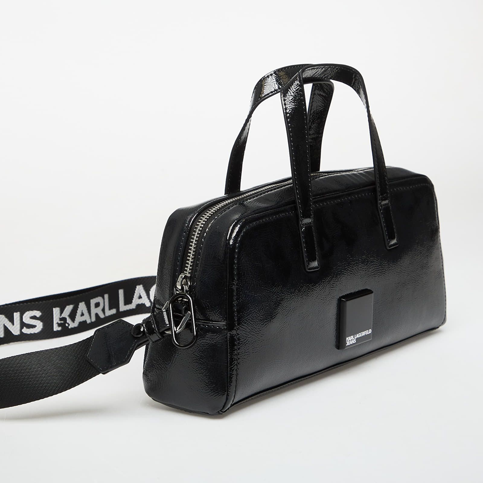 Sacs à main Karl Lagerfeld Jeans Box Logo Bowlingbag Glossy Black