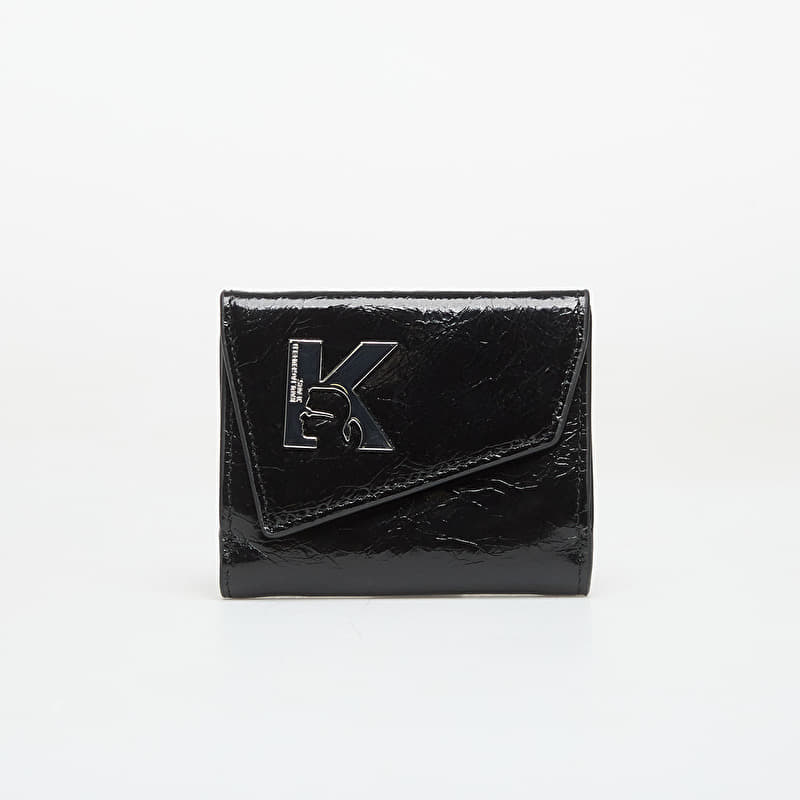 Karl Lagerfeld Jeans Geo Lthr Wallet Shiny Black
