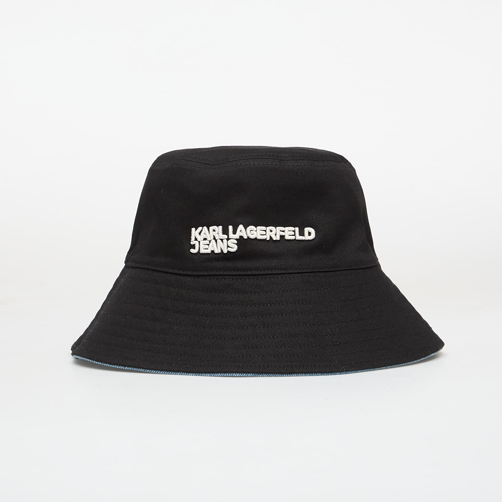 Bonnets Karl Lagerfeld Jeans Reversible Denim Bucket Hat Standard/ Blue/ Denim/ Black
